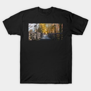 Wooden bridge in autumn T-Shirt